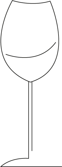 Zeitwein: Weißweinglas-Zeichnung Logo